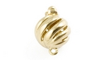 Cast Polished Round Swirl Clasps