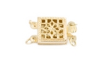 Square 2 Strand Pearl Clasps