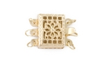 Rectangular 3 Strand Pearl Clasps