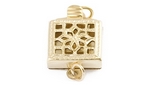 Square Filigree Pearl Clasps