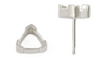 14W 3mm 3 Claw Trillium Earring