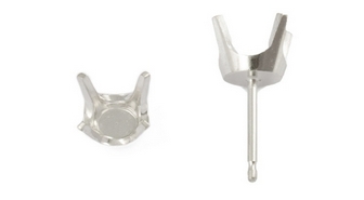 Plat .50 4 Claw Diamond Earring Setting