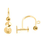 18Y Screw Back Earring With 4mm Ball & Ring
