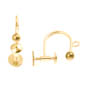 18Y Screw Back Earring With 4mm Ball & Ring